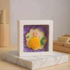 9 Cavity Ladoo Candle Box With Slider Window Sleeves and Partition- White -12*12*4 CM (CK-11)