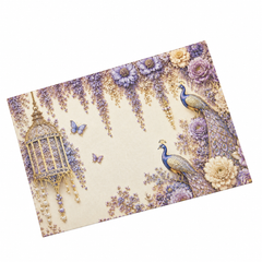 24 Cavity Chocolate Box In Enchanted Wisteria Peacock Design-Dusty Lilac (28.5*14*3 CM) (CK-14-EW-Dusty Lilac)