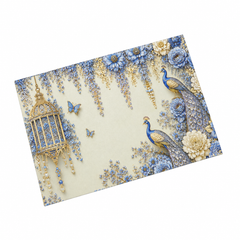 24 Cavity Chocolate Box In Enchanted Wisteria Peacock Design-Powder Blue(28.5*14*3 CM) (CK-14-EW-Powder Blue)
