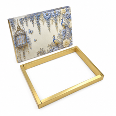 24 Cavity Chocolate Box In Enchanted Wisteria Peacock Design-Powder Blue(28.5*14*3 CM) (CK-14-EW-Powder Blue)