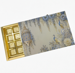 24 Cavity Chocolate Box In Enchanted Wisteria Peacock Design-Powder Blue(28.5*14*3 CM) (CK-14-EW-Powder Blue)