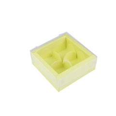4 Cavity Chocolate/Candle Box with Transparent Lid- 3.25*3.25*1.5 Inch (CK-15)