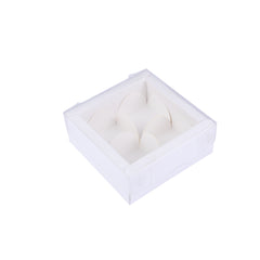 4 Cavity Chocolate/Candle Box with Transparent Lid- 3.25*3.25*1.5 Inch (CK-15)