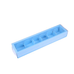 6 Cavity Chocolate Box/Candle Box with Transparent Lid- 9.5*1.75*1.5 Inch (CK-16)