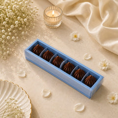 6 Cavity Chocolate Box/Candle Box with Transparent Lid- 9.5*1.75*1.5 Inch (CK-16)