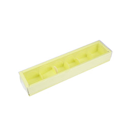 6 Cavity Chocolate Box/Candle Box with Transparent Lid- 9.5*1.75*1.5 Inch (CK-16)