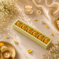 6 Cavity Chocolate Box/Candle Box with Transparent Lid- 9.5*1.75*1.5 Inch (CK-16)