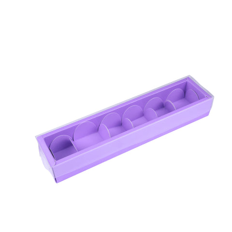 6 Cavity Chocolate Box/Candle Box with Transparent Lid- 9.5*1.75*1.5 Inch (CK-16)