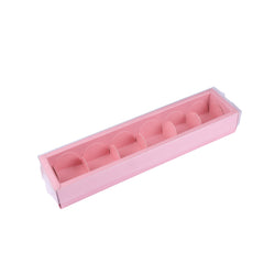 6 Cavity Chocolate Box/Candle Box with Transparent Lid- 9.5*1.75*1.5 Inch (CK-16)