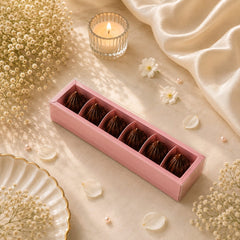 6 Cavity Chocolate Box/Candle Box with Transparent Lid- 9.5*1.75*1.5 Inch (CK-16)