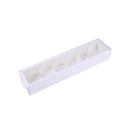 6 Cavity Chocolate Box/Candle Box with Transparent Lid- 9.5*1.75*1.5 Inch (CK-16)