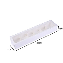 6 Cavity Chocolate Box/Candle Box with Transparent Lid- 9.5*1.75*1.5 Inch (CK-16)