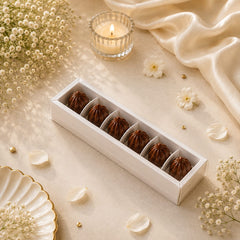 6 Cavity Chocolate Box/Candle Box with Transparent Lid- 9.5*1.75*1.5 Inch (CK-16)