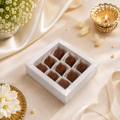 9 Cavity Chocolate Box/Candle Box with Transparent Lid- 5*5*1.5 Inch (CK-17)