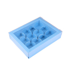 12 Cavity Chocolate Box/Candle Box with Transparent Lid- 6.5*5*1.5 Inch (CK-18)