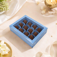 12 Cavity Chocolate Box/Candle Box with Transparent Lid- 6.5*5*1.5 Inch (CK-18)