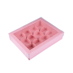 12 Cavity Chocolate Box/Candle Box with Transparent Lid- 6.5*5*1.5 Inch (CK-18)