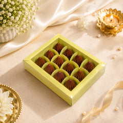 12 Cavity Chocolate Box/Candle Box with Transparent Lid- 6.5*5*1.5 Inch (CK-18)