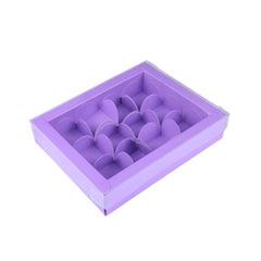 12 Cavity Chocolate Box/Candle Box with Transparent Lid- 6.5*5*1.5 Inch (CK-18)