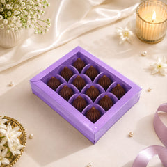 12 Cavity Chocolate Box/Candle Box with Transparent Lid- 6.5*5*1.5 Inch (CK-18)