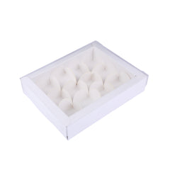 12 Cavity Chocolate Box/Candle Box with Transparent Lid- 6.5*5*1.5 Inch (CK-18)