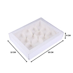 12 Cavity Chocolate Box/Candle Box with Transparent Lid- 6.5*5*1.5 Inch (CK-18)