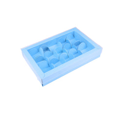 15 Cavity Chocolate Box/Candle Box with Transparent Lid- 8*5*1.5 Inch (CK-19)
