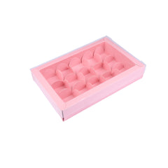 15 Cavity Chocolate Box/Candle Box with Transparent Lid- 8*5*1.5 Inch (CK-19)