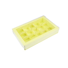 15 Cavity Chocolate Box/Candle Box with Transparent Lid- 8*5*1.5 Inch (CK-19)