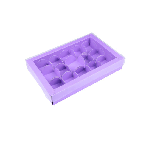 15 Cavity Chocolate Box/Candle Box with Transparent Lid- 8*5*1.5 Inch (CK-19)