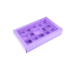 15 Cavity Chocolate Box/Candle Box with Transparent Lid- 8*5*1.5 Inch (CK-19)
