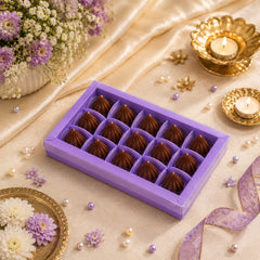 15 Cavity Chocolate Box/Candle Box with Transparent Lid- 8*5*1.5 Inch (CK-19)