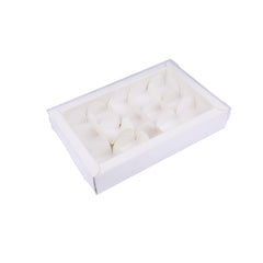 15 Cavity Chocolate Box/Candle Box with Transparent Lid- 8*5*1.5 Inch (CK-19)