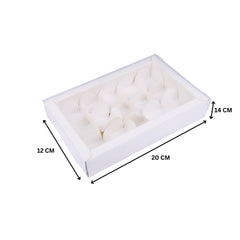 15 Cavity Chocolate Box/Candle Box with Transparent Lid- 8*5*1.5 Inch (CK-19)