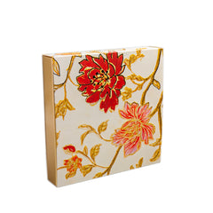 9 CAVITY SLIDER CHOCOLATE BOX WITH PRINTED SLEEVES AND GOLDEN TRAY (14*14*3 CM) (CK-2-MM)