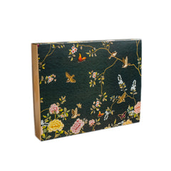 12 CAVITY CHOCOLATE BOX WITH PRINTED SLEEVES AND GOLDEN TRAY (19*14.4*3 CM) (CK-3-EB)