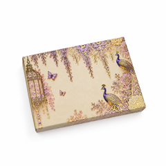 12 Cavity Chocolate Box In Enchanted Wisteria Peacock Design-Dusty Lilac(19*14.4*3 CM) (CK-3-EW-Dusty Lilac)
