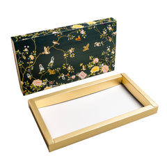 18 CAVITY SLIDER CHOCOLATE BOX WITH PRINTED SLEEVES AND GOLDEN TRAY (28*14*3 CM) (CK-4-EB)