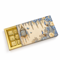 18 Cavity Chocolate Box In Enchanted Wisteria Peacock Design-Powder Blue(28*14*3 CM) (CK-4-EW-Powder Blue)