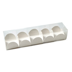5 PC PVC TRANSPARENT BOX WITH PAPER CAVITY-8*1.75*1.75 INCH (CN-12)