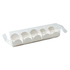 5 PC PVC TRANSPARENT BOX WITH PAPER CAVITY-8*1.75*1.75 INCH (CN-12)