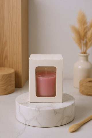 Jar Candle Box with Window-White-2.75*2.75*4 Inch (CN-3)