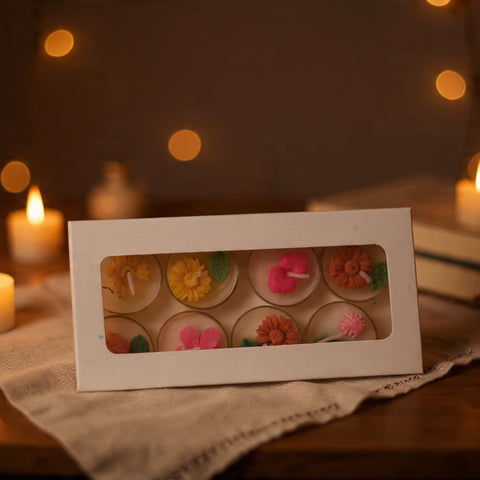 Tealight/Daisy Candle Box-White-7.5*3.42*0.70 INCH (CN-4)