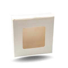 Lotus Urli Candle Box With Window-White-5.5*5.5*1.5 Inch (CN-5)