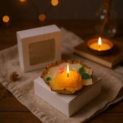 Lotus Urli Candle Box With Window-4*4*1.5 Inch (CN-2)