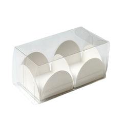 2 PC PVC TRANSPARENT BOX WITH PAPER CAVITY-3.25*1.75*1.75 INCH (CN-9)