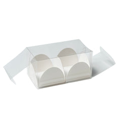 2 PC PVC TRANSPARENT BOX WITH PAPER CAVITY-3.25*1.75*1.75 INCH (CN-9)