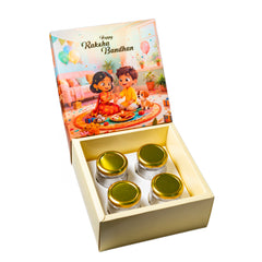 HAMPER BOX WITH TOP LID AND BOTTOM TRAY (8*8*3.75 INCH) (BK-91-RB-CHROME)