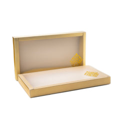 18 Cavity Chocolate Box With Golden Tray And Translucent PVC Sleeves (28*14*3 Cm) (CK-4)
