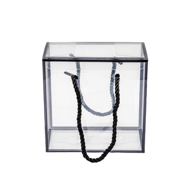 TRANSPARENT PVC HAMPER BOX WITH ROPE HANDLE - 5.5*3*5.5 INCH (PVC-HB01 ...